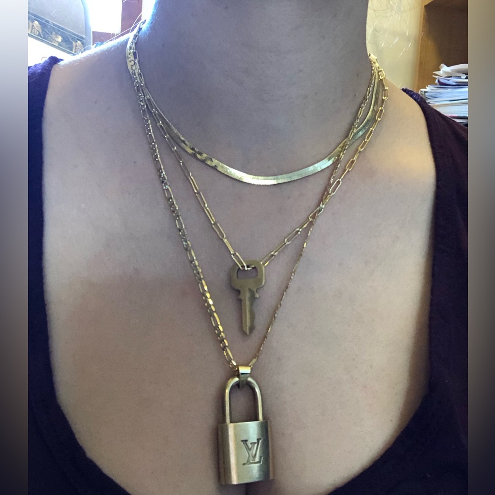 Louis Vuitton lock and key necklace
